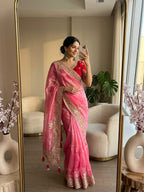 Very soft & elegant rich look fendy sartin fabric