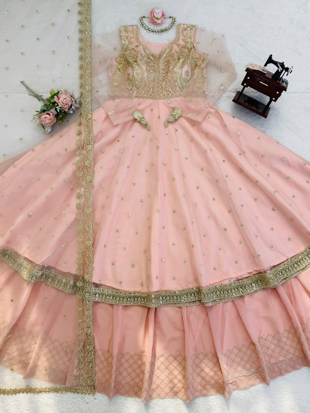 Fox Georgette Wedding Gown