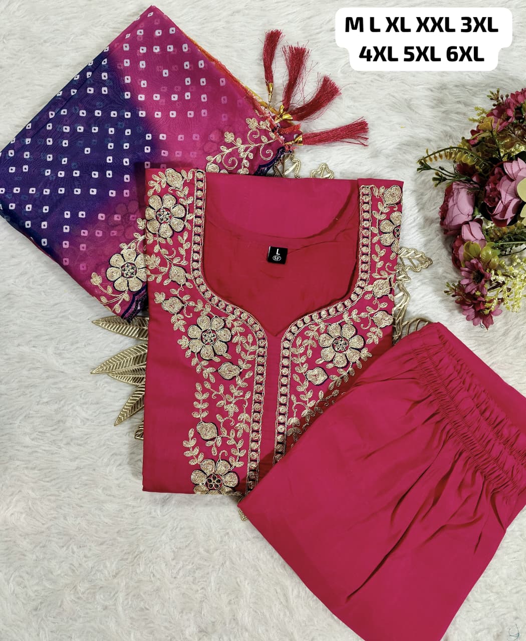 LAHERIYA KURTI WITH DUPATTA