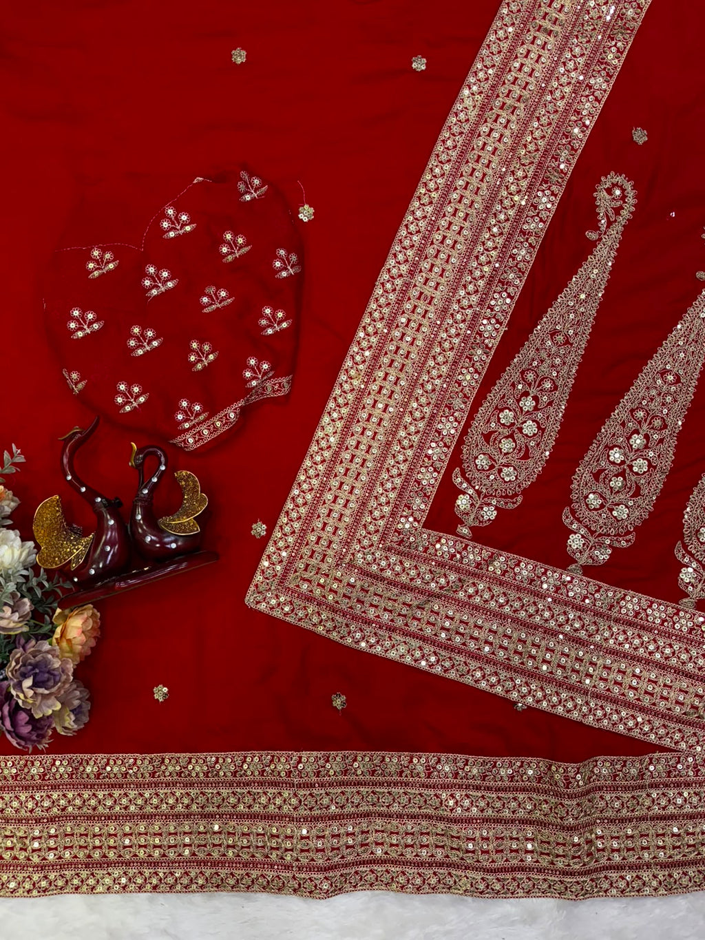 PREMIUM DESIGNER DURGA POOJA  WEDDING SAREE