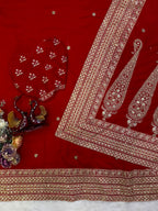 PREMIUM DESIGNER DURGA POOJA  WEDDING SAREE