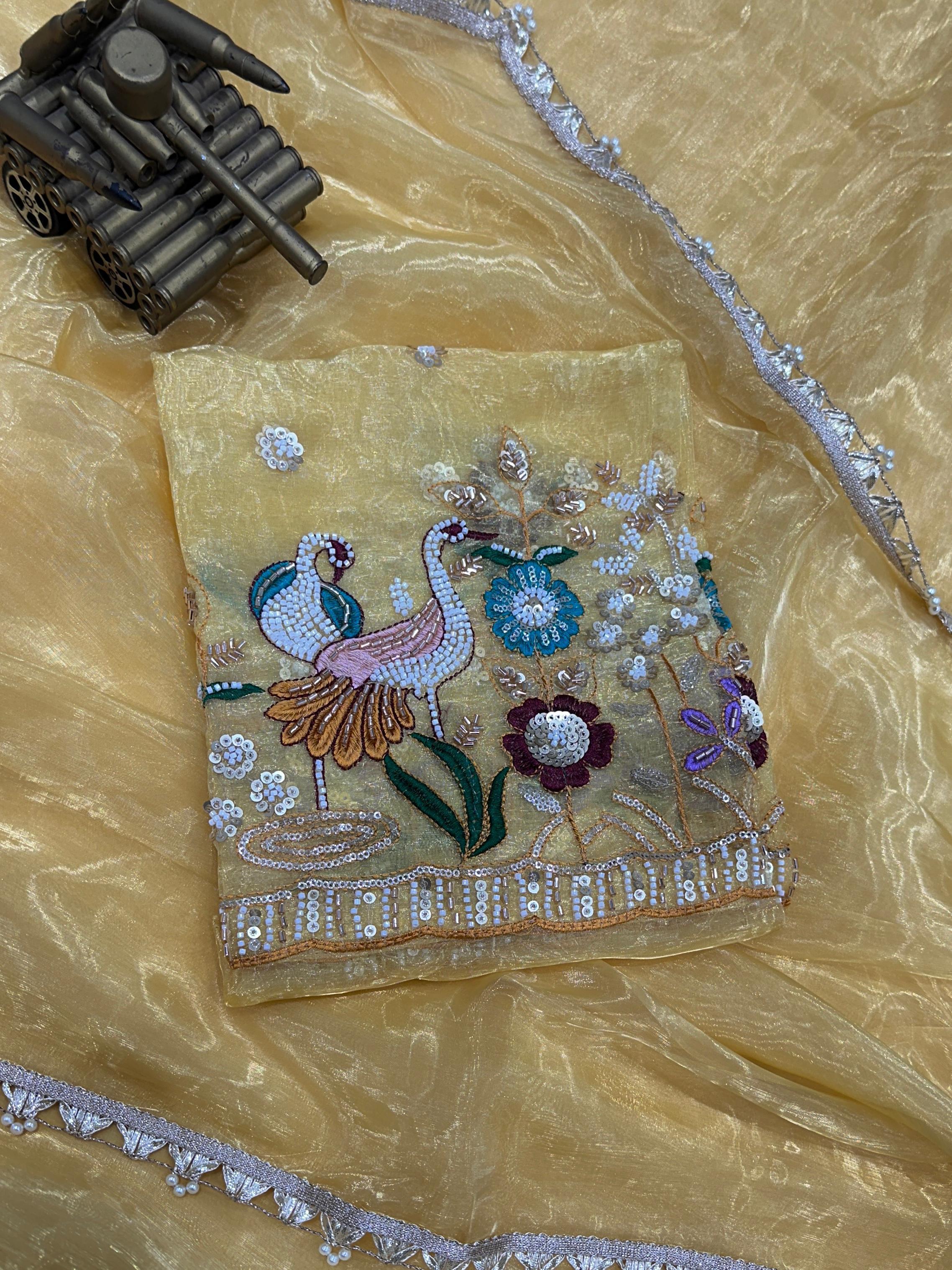 LIQUID ORGANZA SAREE