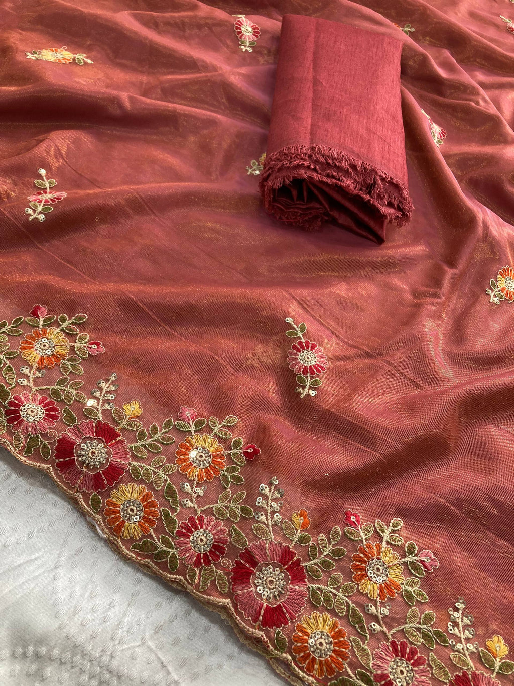 Party Wear Soft Twill Net Saree