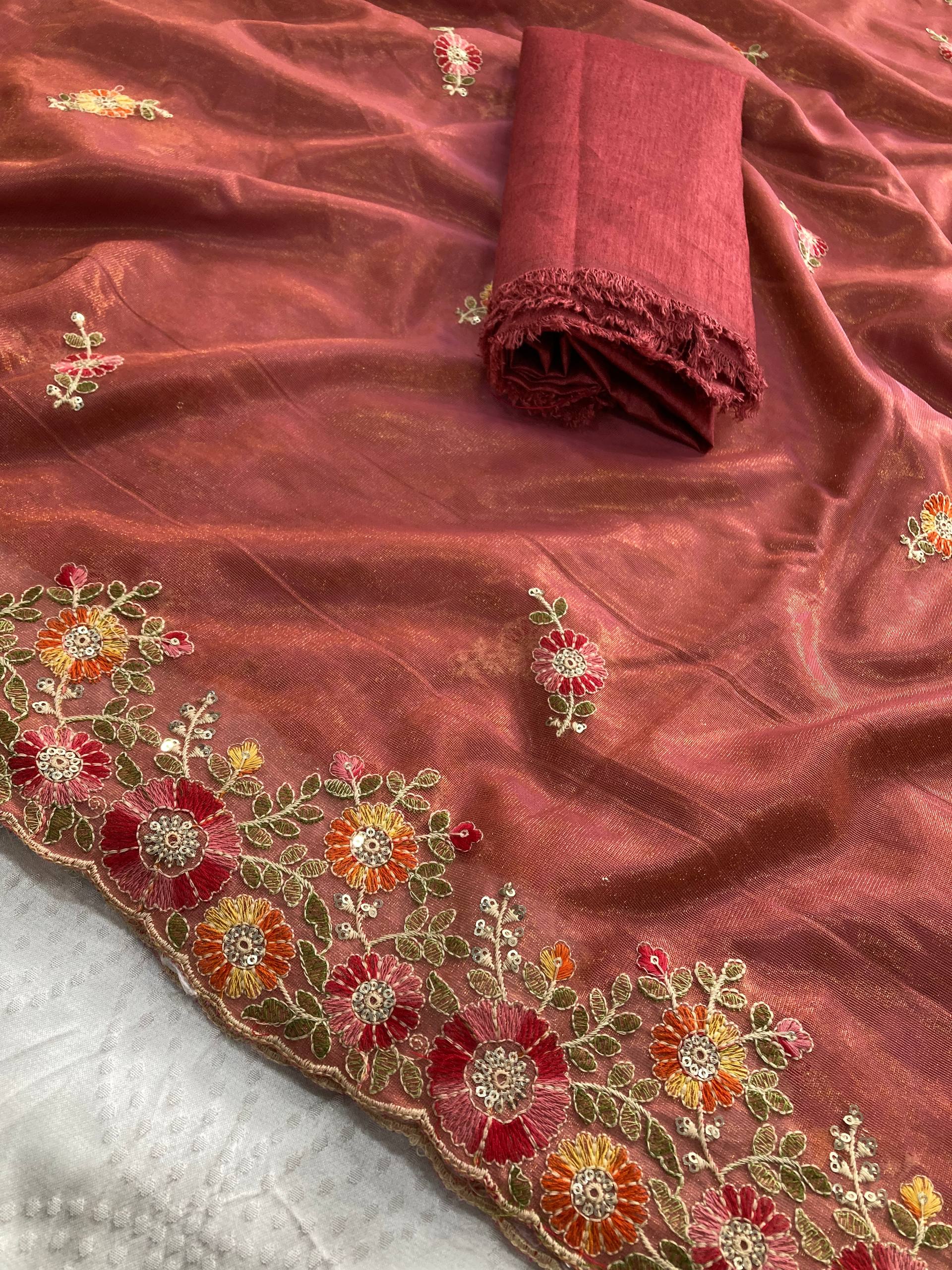 Party Wear Soft Twill Net Saree