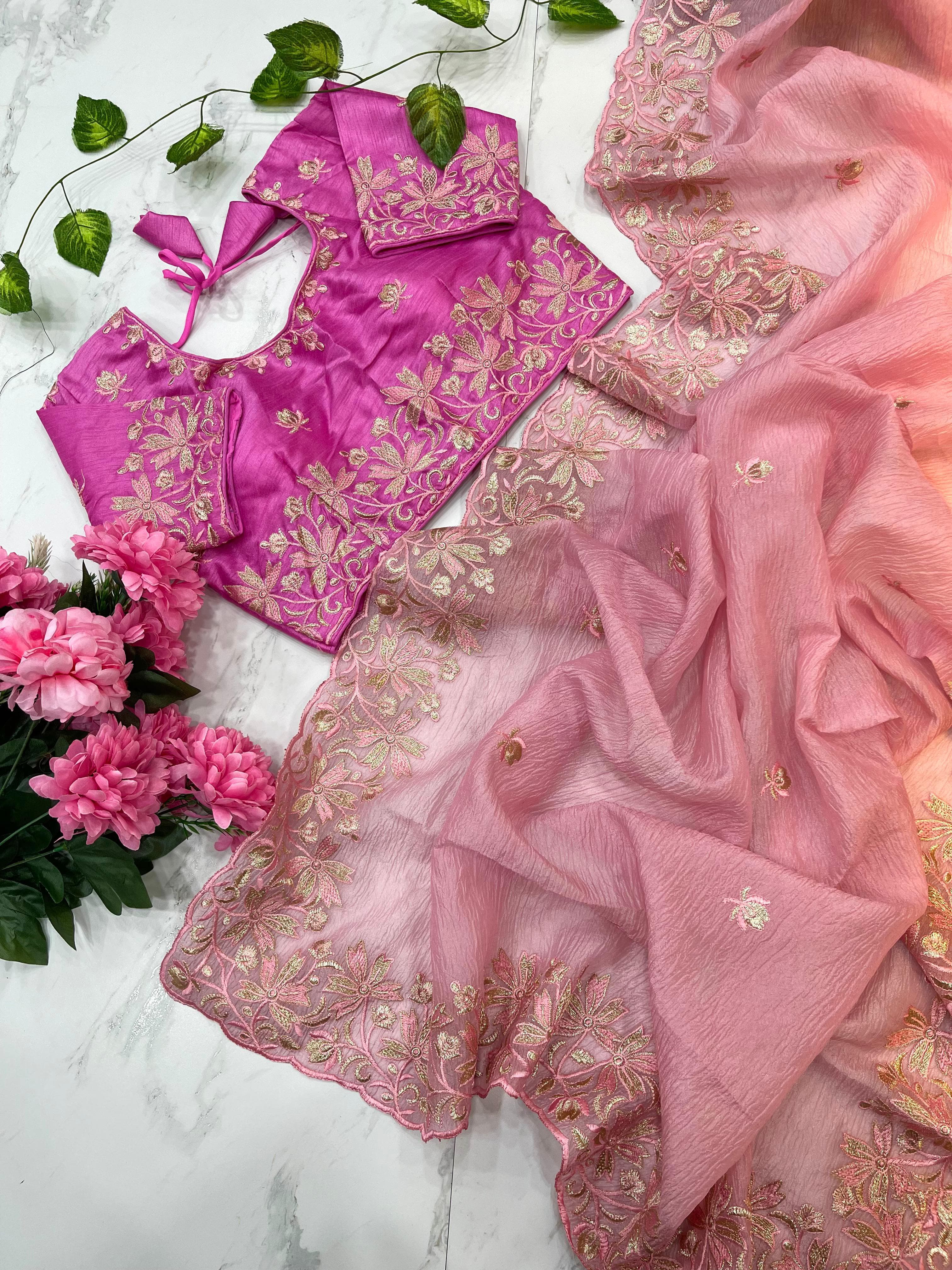 Very Soft nd elegant rich look candy crush Saree