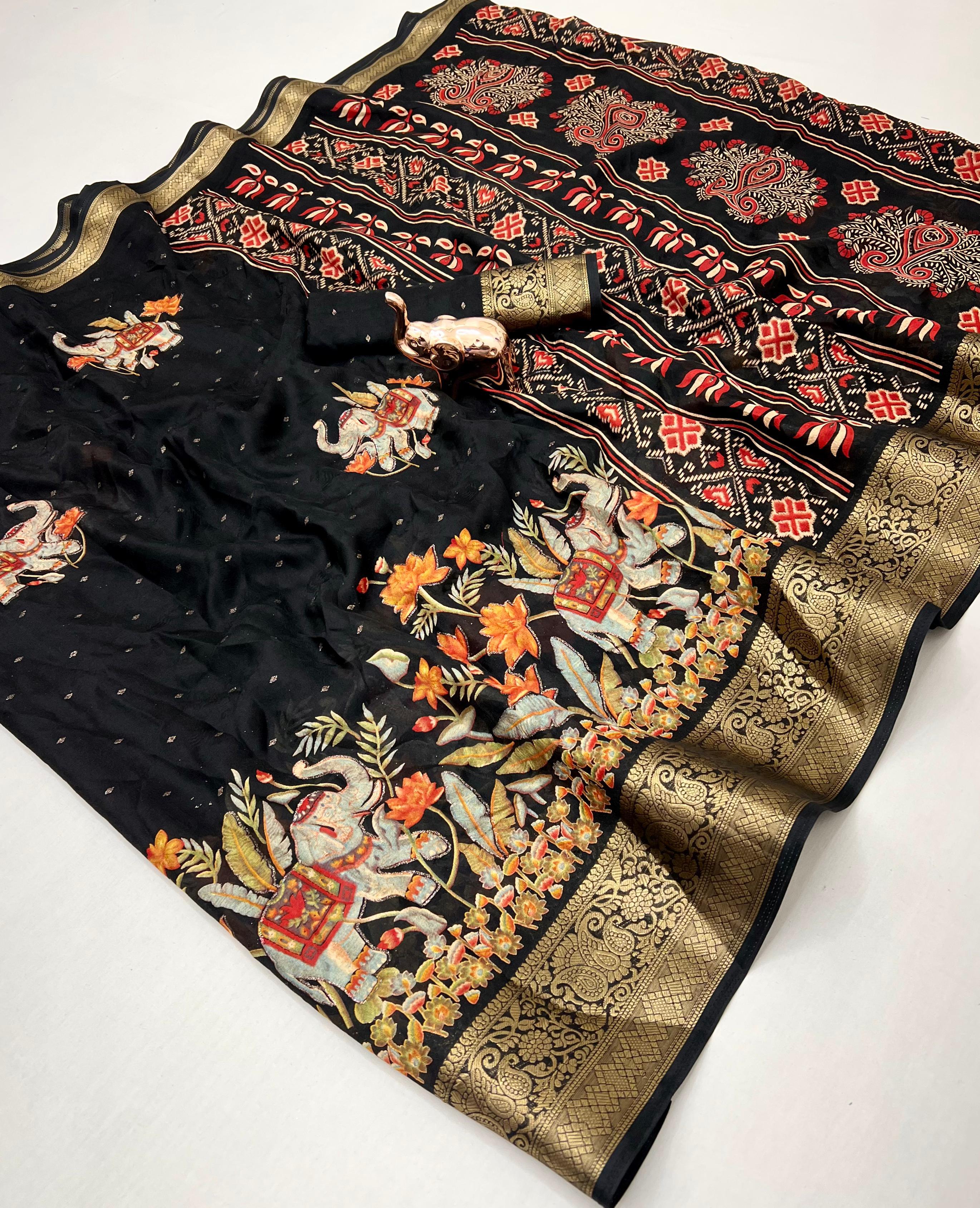 BANARAS GORGETTE SAREE