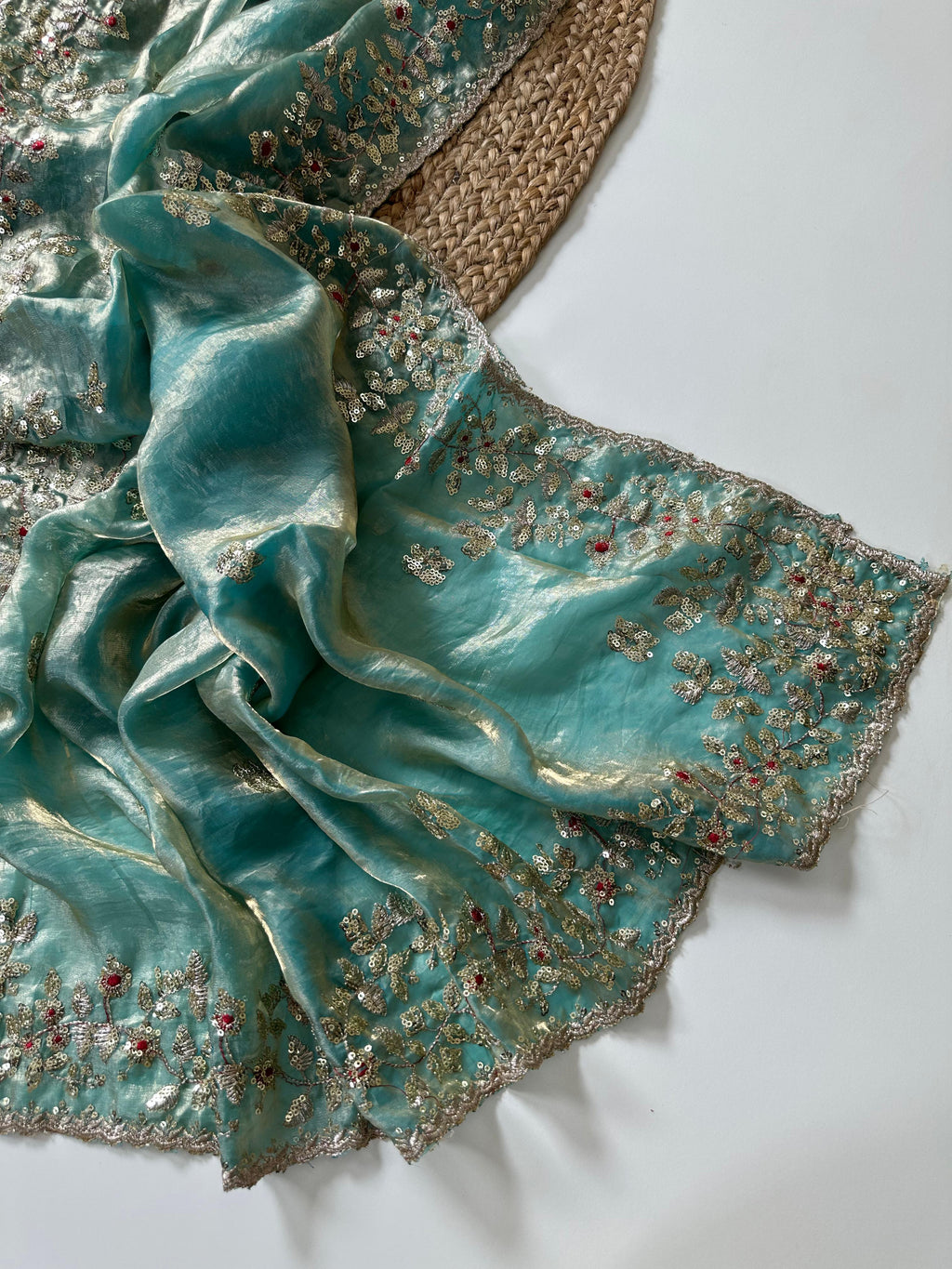 Pure soft Fandy Satin Silk Saree