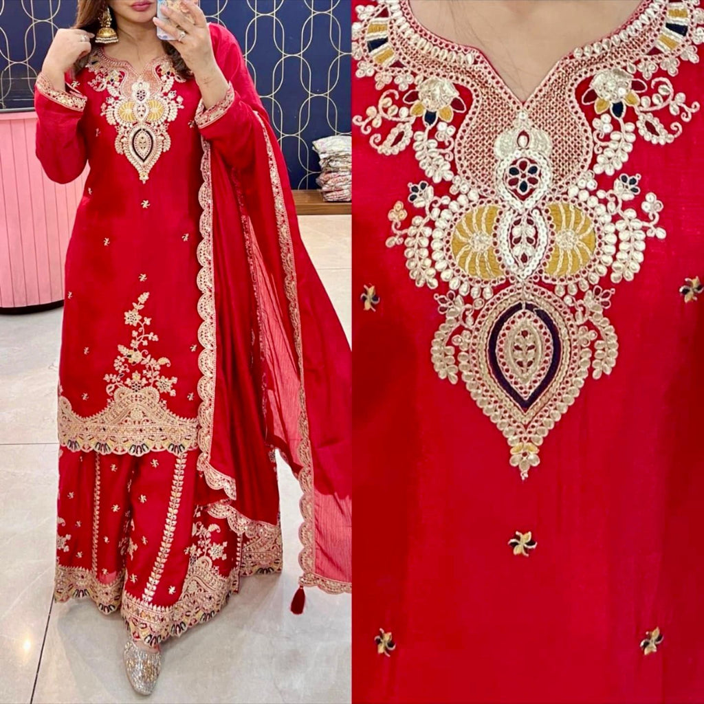 PARTY SHARARA SUIT & DUPATTA