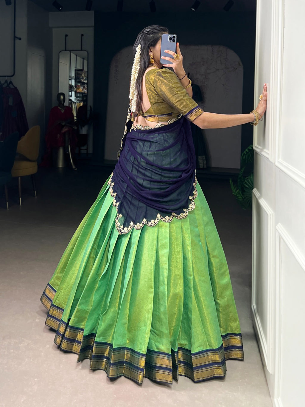 Kanchipuram Zari Weaving Lehenga