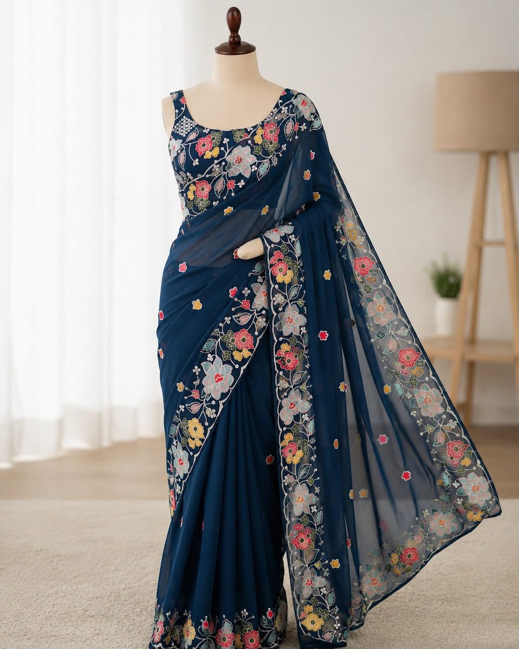Georgette Sequence Saree