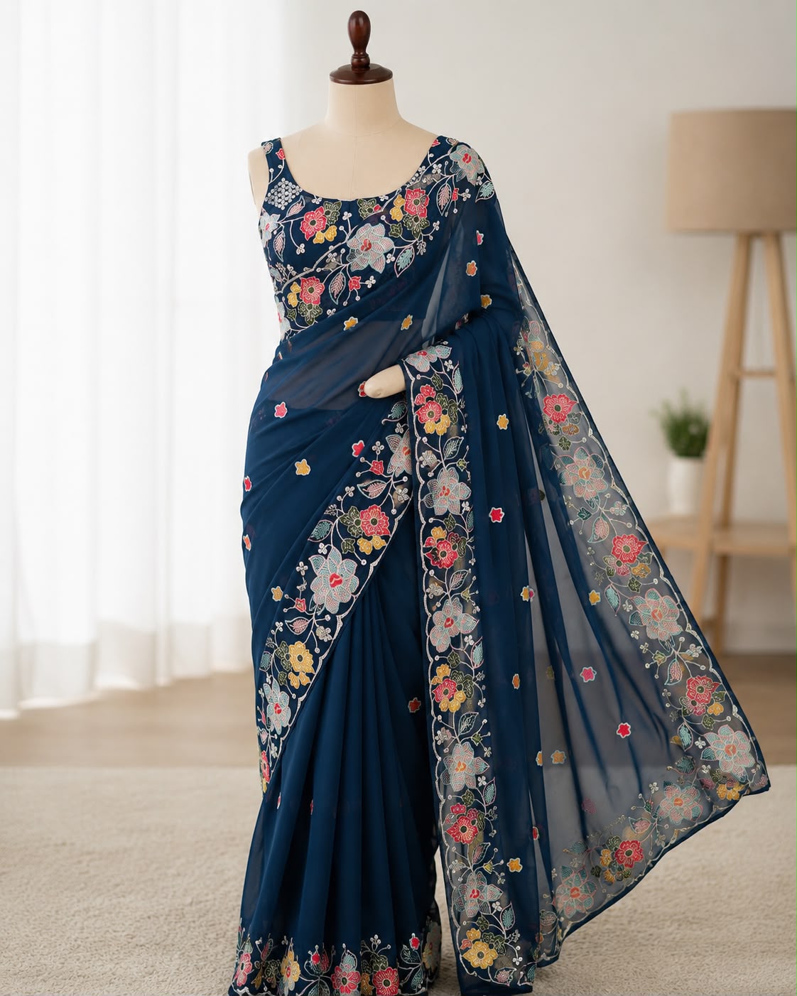 Georgette Sequence Saree