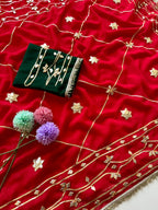 Original Hand Kachhi Gotta Work Heavy Wedding Sarees