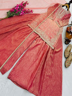 New Designer Party Top Pallazo & Dupatta