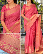 Zari Weaving Jacquard Assam Silk Saree