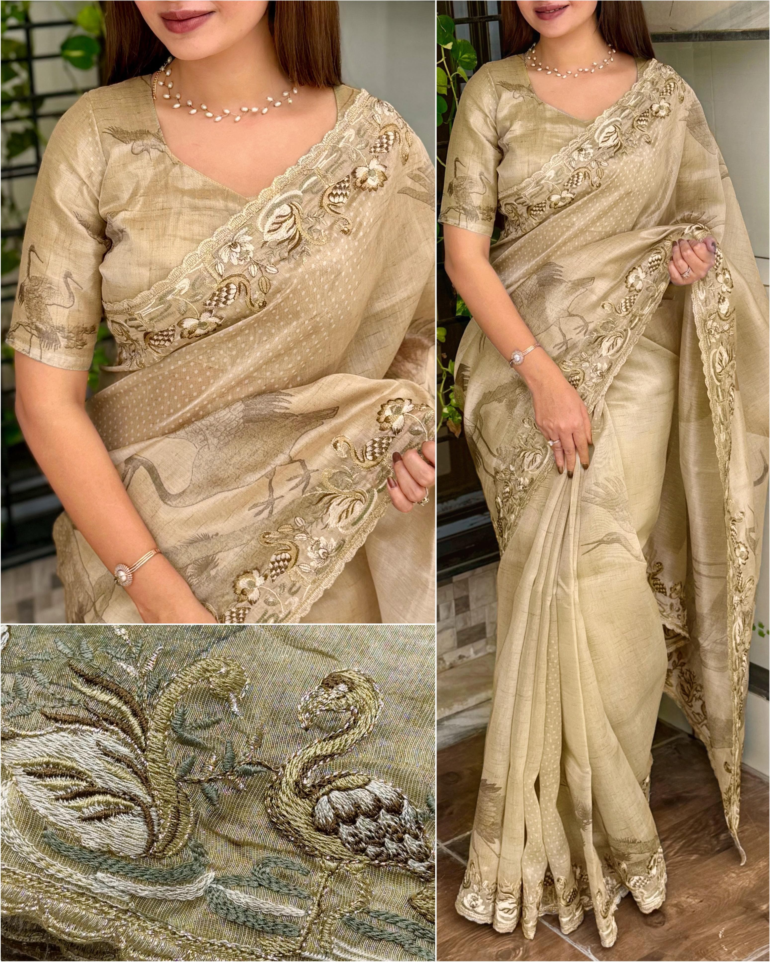 Glass Organza Saree