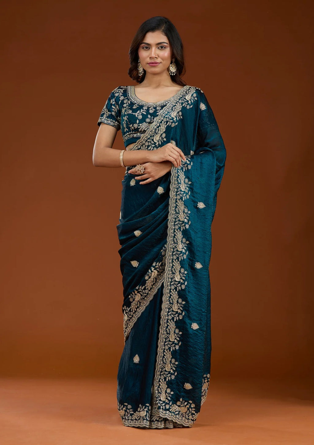 Heavy Fandy Satin Silk Saree