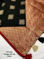 Vintage Style Borderless Soft Silk Woven Saree