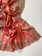 Pure soft Fandy Satin Silk Saree