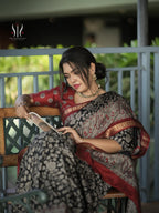 Soft bleck dola silk sarees