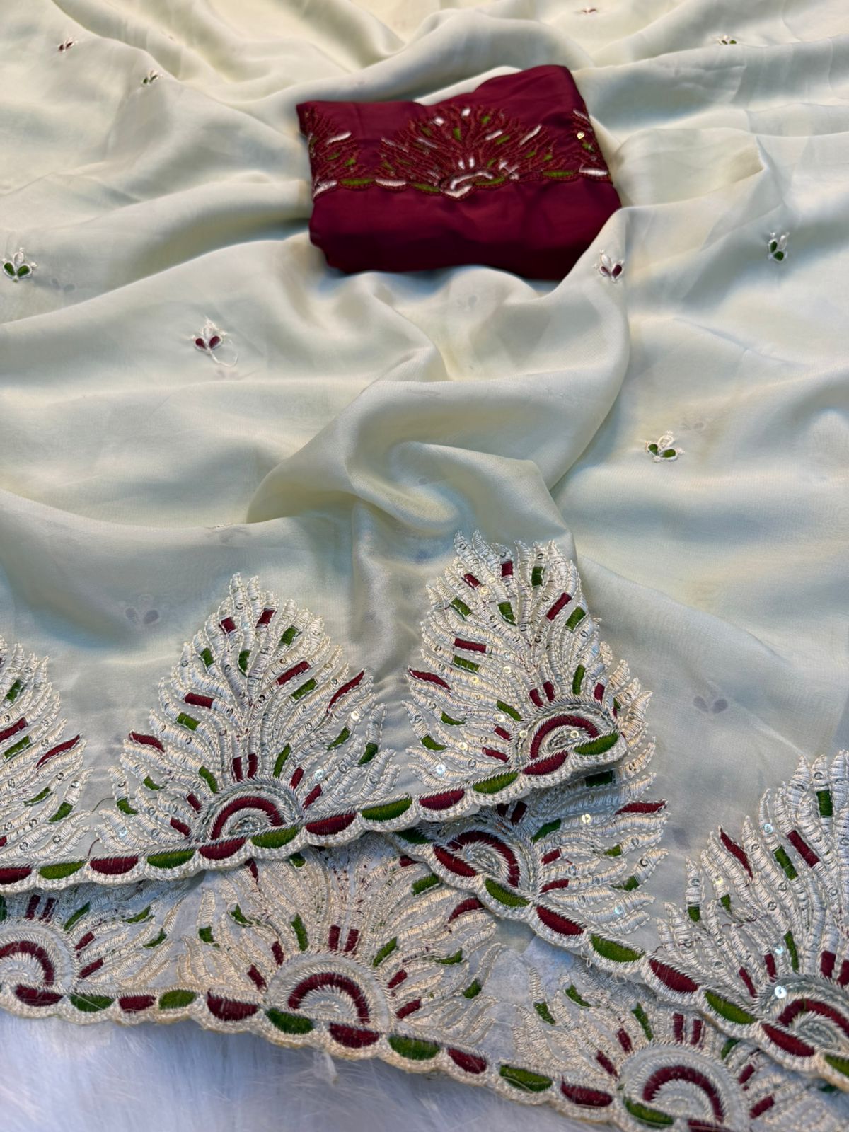 Pure soft Rangoli silk saree