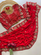 Bollywood BlockBuster Orignal Mirror Design Wedding Saree