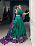 Tasar Silk Bandhej Lahenga