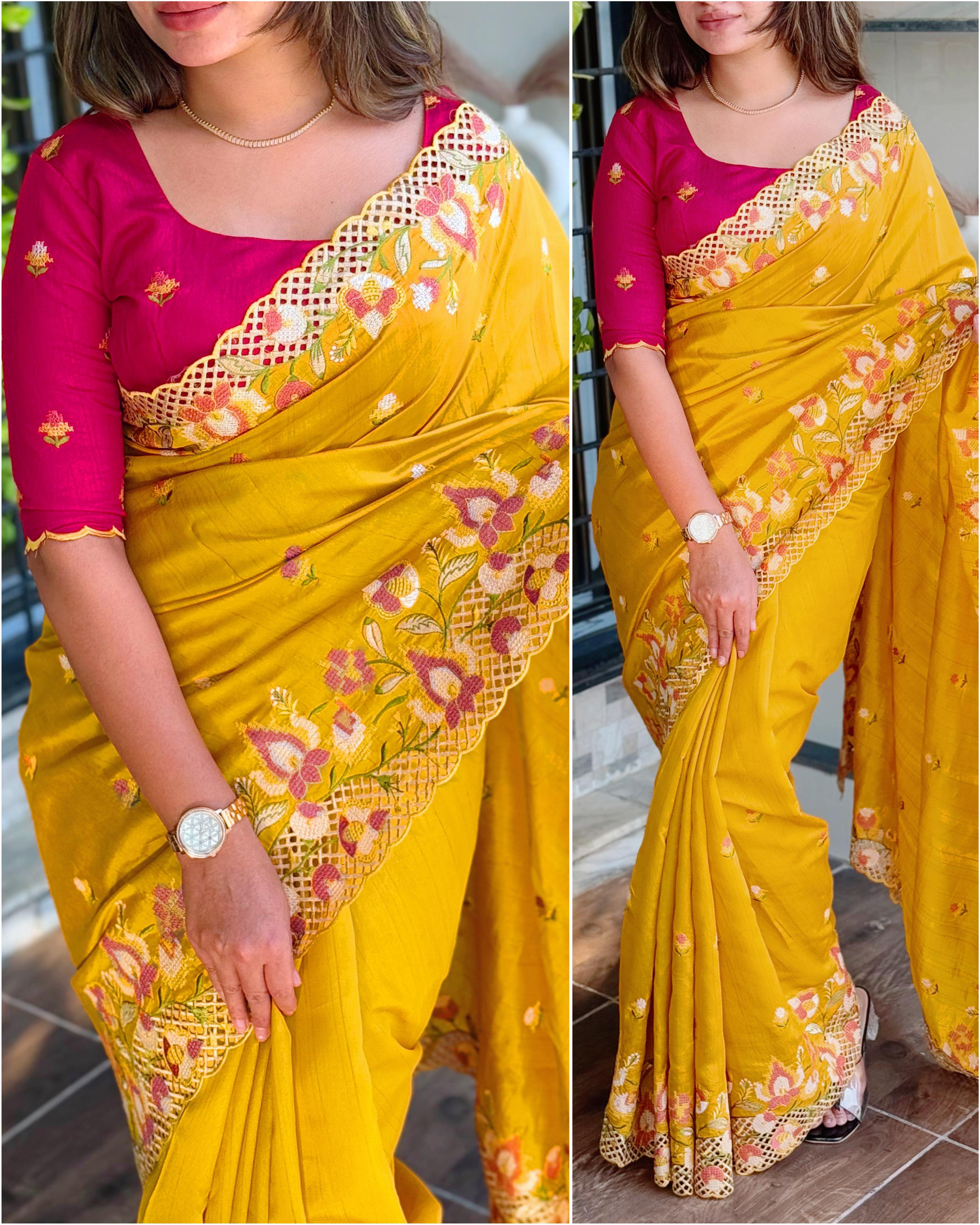VISCOSE SLUB SILK SAREE