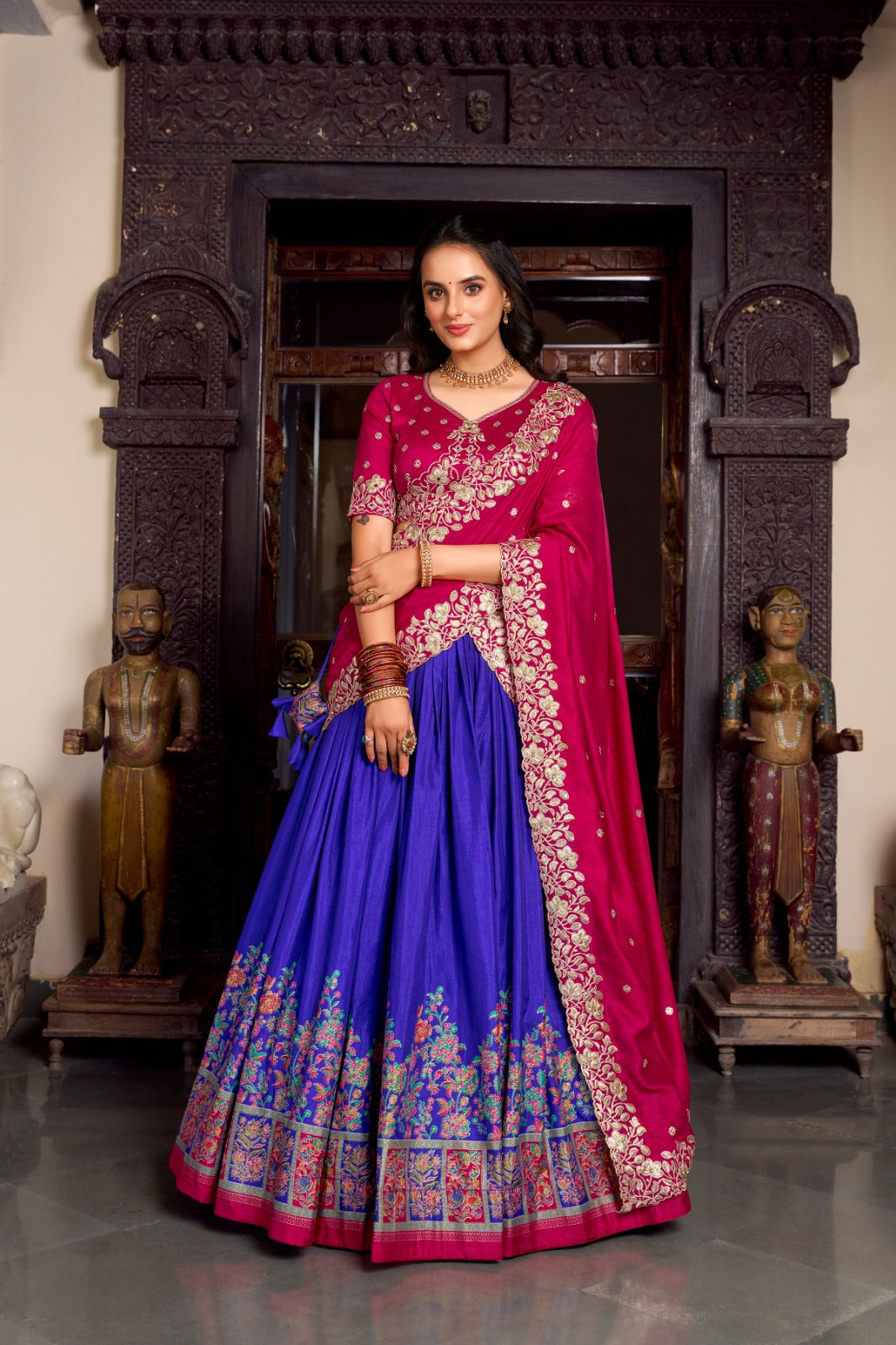 TASAR SILK LEHENGA CHOLI