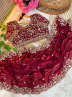 NEW WEDDING EMBROIDERY SEQUENCES WORK SAREE