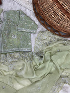 Crunchy Silk Fabric 3MM Sequence Saree