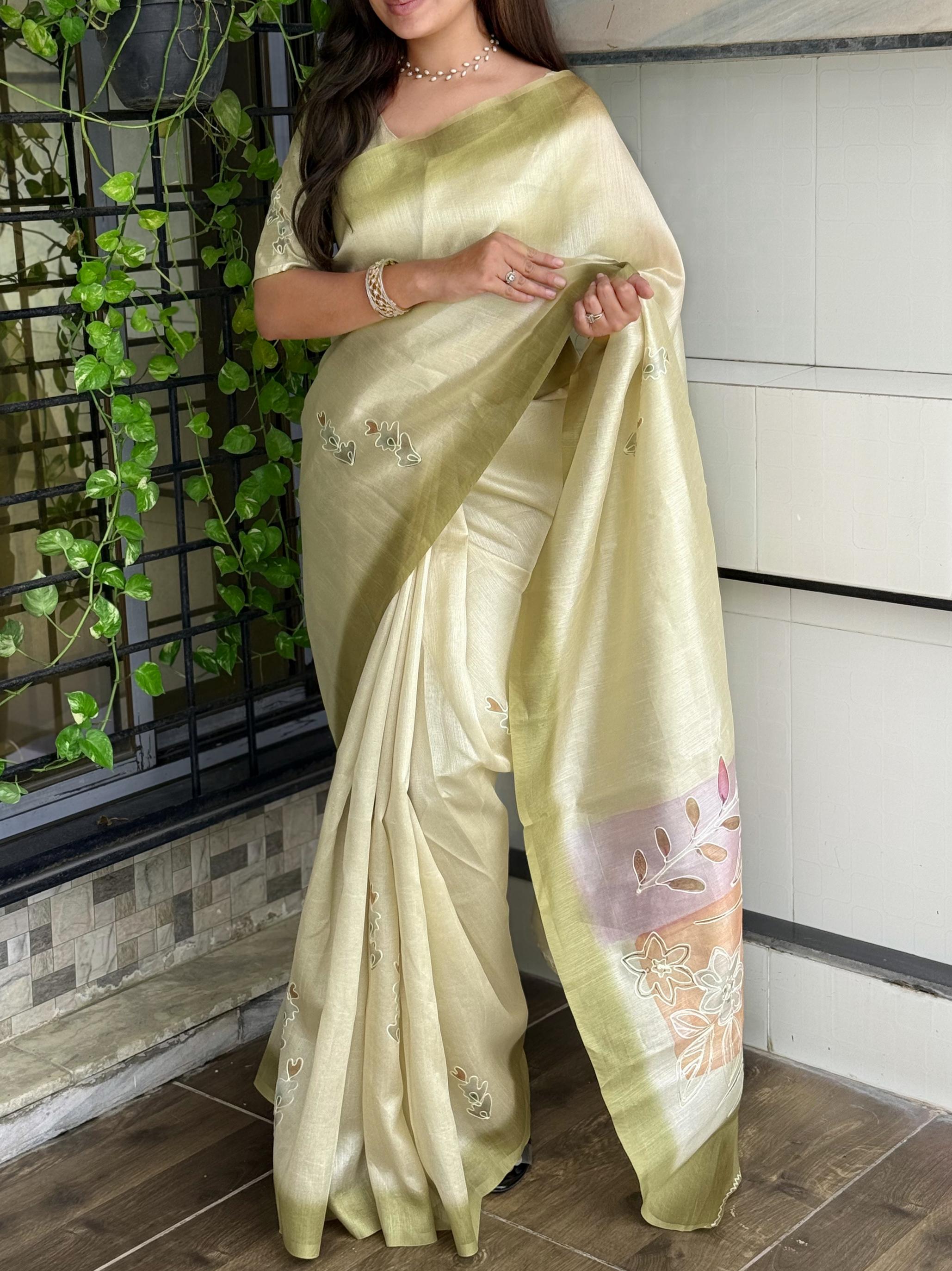 Linen Cotton Saree