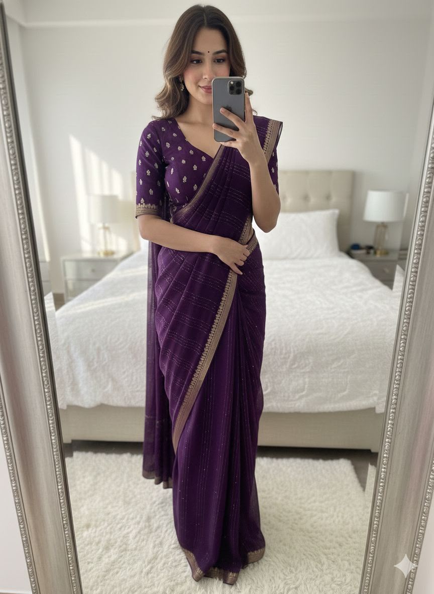 Viscose Georgette Saree