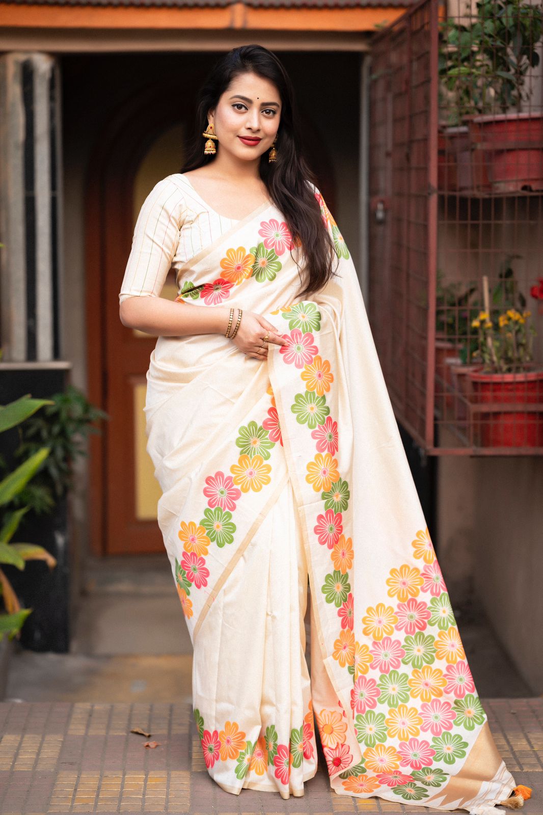 SOFT SILK SAREE MULTI COLOR