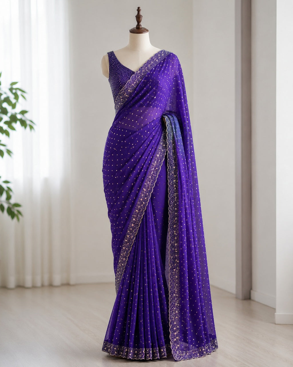 Space Silk Butti Saree