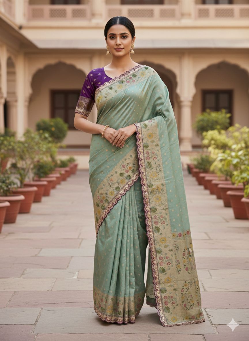 Dola Silk Embroidery Border