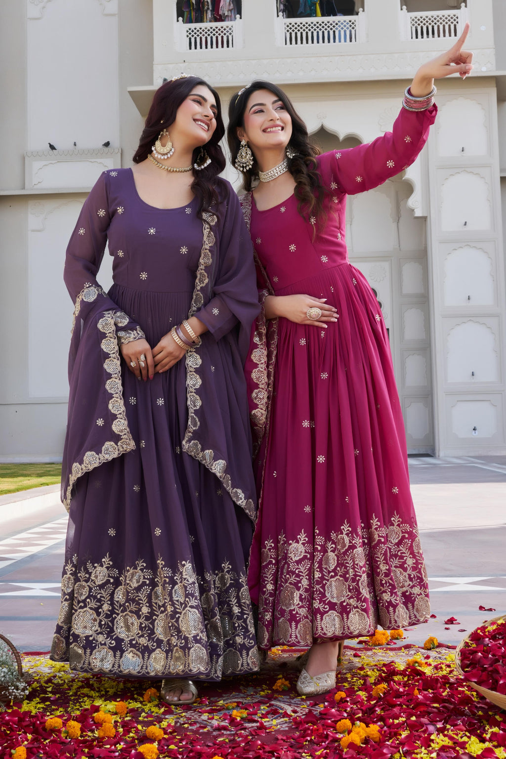 New Festival Long Gown & Duptta