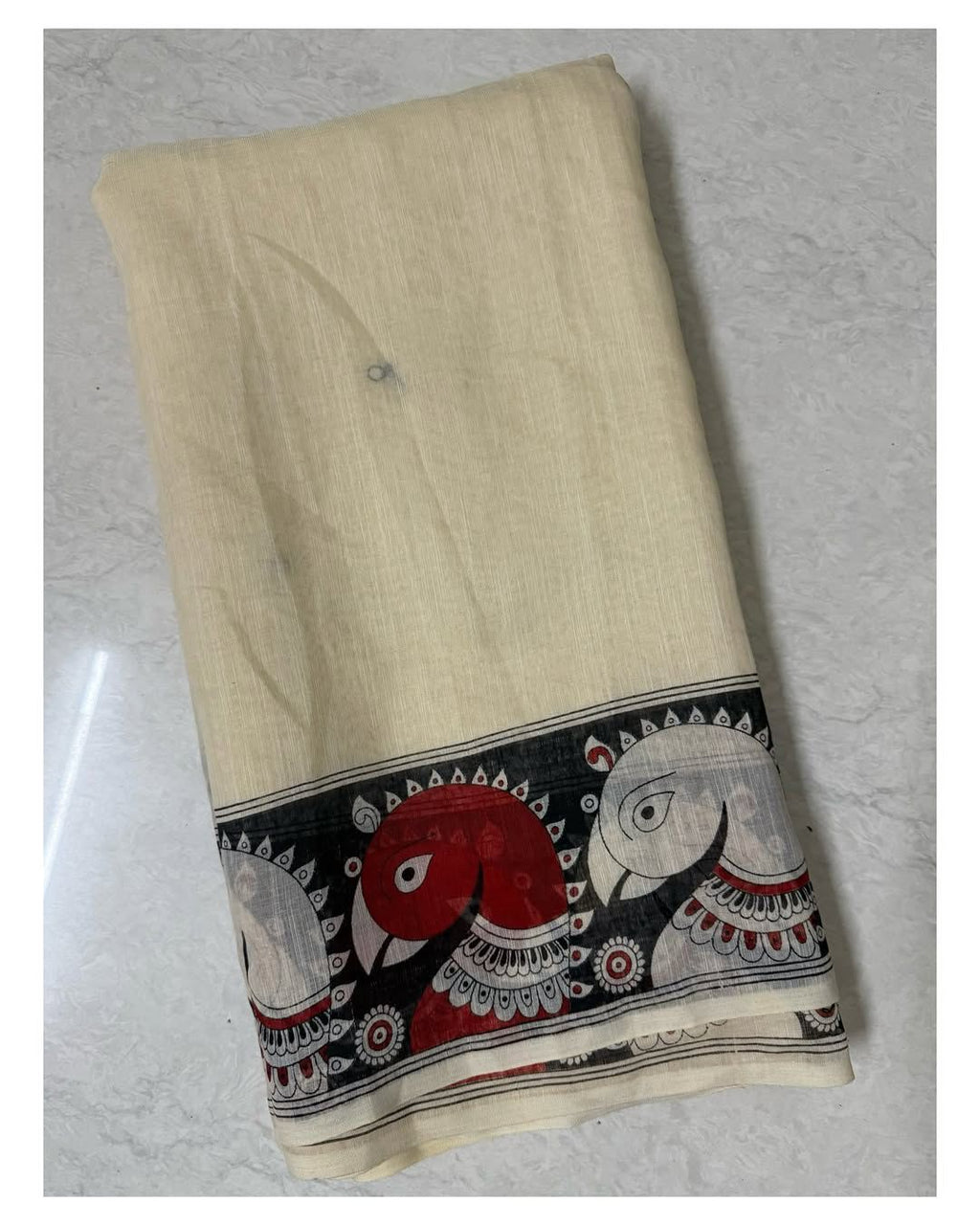 PURE LINEN KALAMKARI SILK SAREE