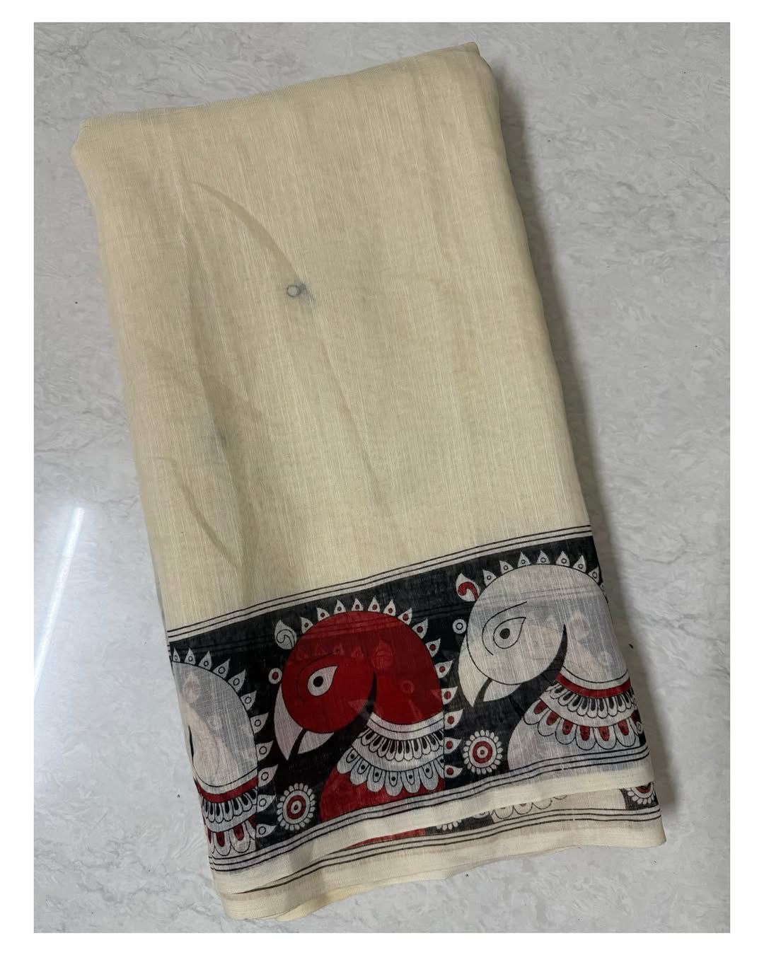 PURE LINEN KALAMKARI SILK SAREE
