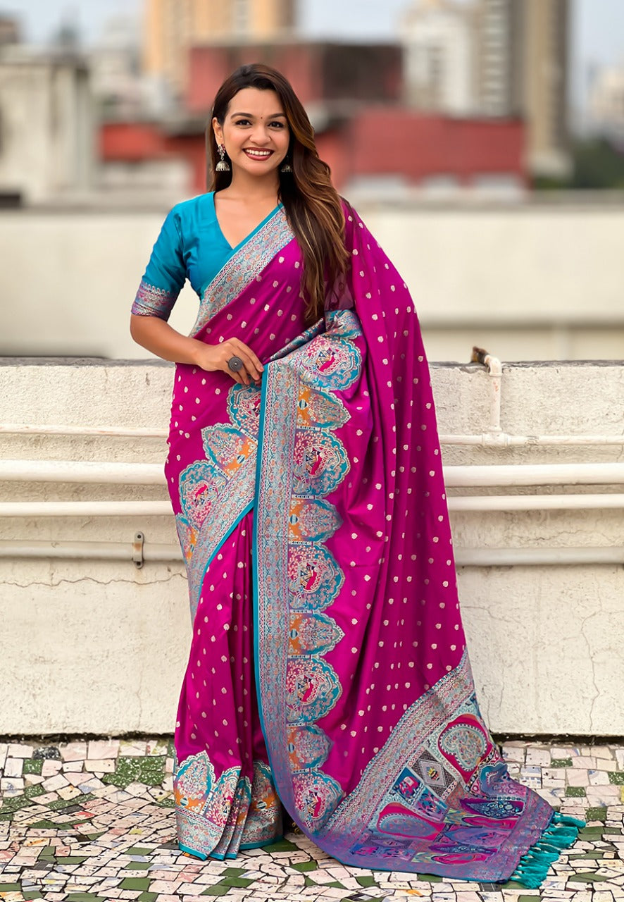 PASHMINA DARBARI COLLECTION SAREE