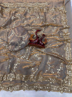 Beautiful Sequence Embroidery Work Saree