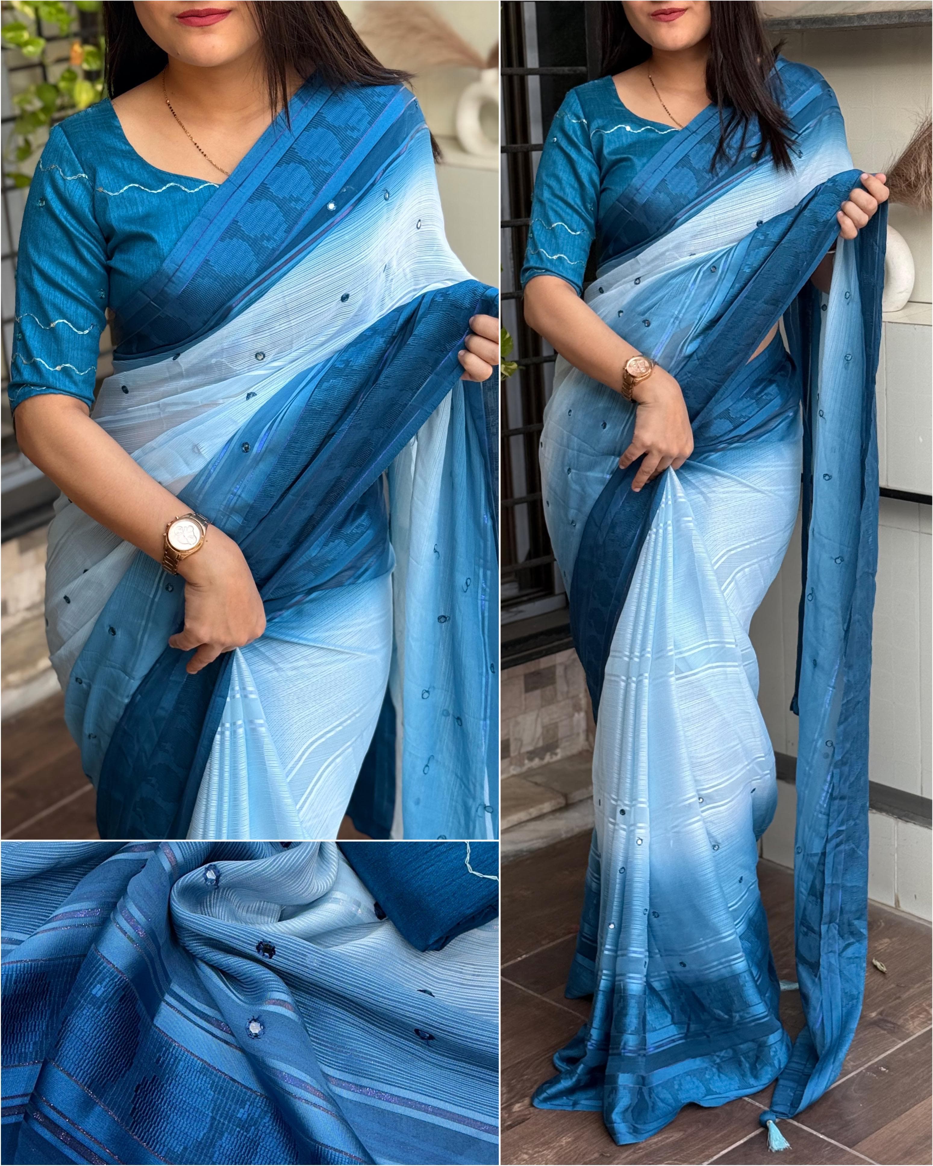 Hanaya Georgette Saree