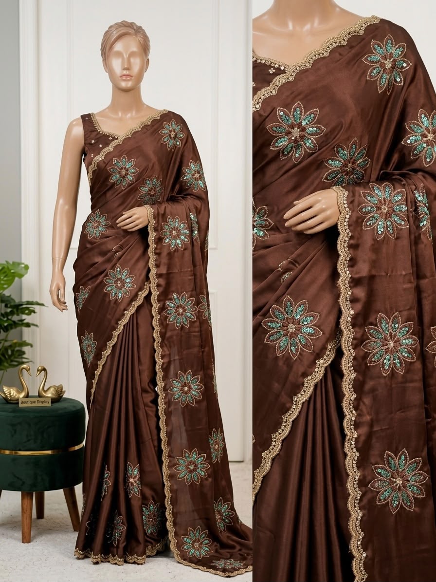 RANGOLI SILK SAREE WITH DESIGNER EMBORDAIRY WORK