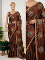 RANGOLI SILK SAREE WITH DESIGNER EMBORDAIRY WORK