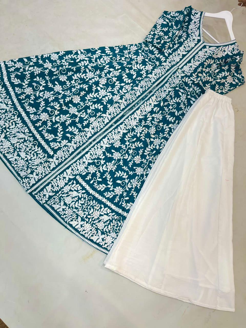 STYLISH DESIGNER HEAVY EMBROIDERY WORK GOWN