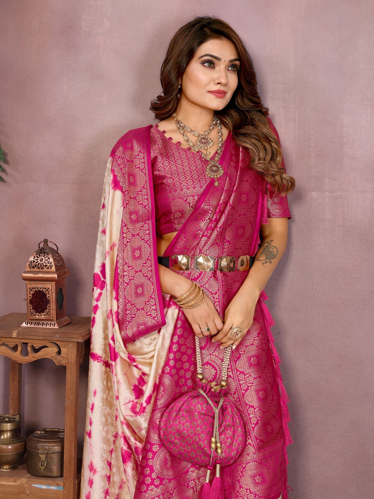 Pure Sibory With Soft Satin Silk Saree