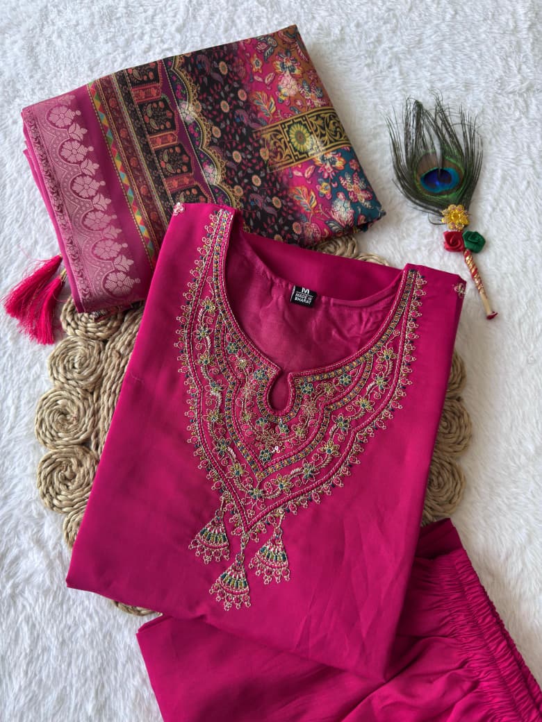 Launching New  Kurti Pent Dupatta Set