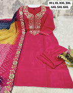 LAHERIYA KURTI WITH DUPATTA