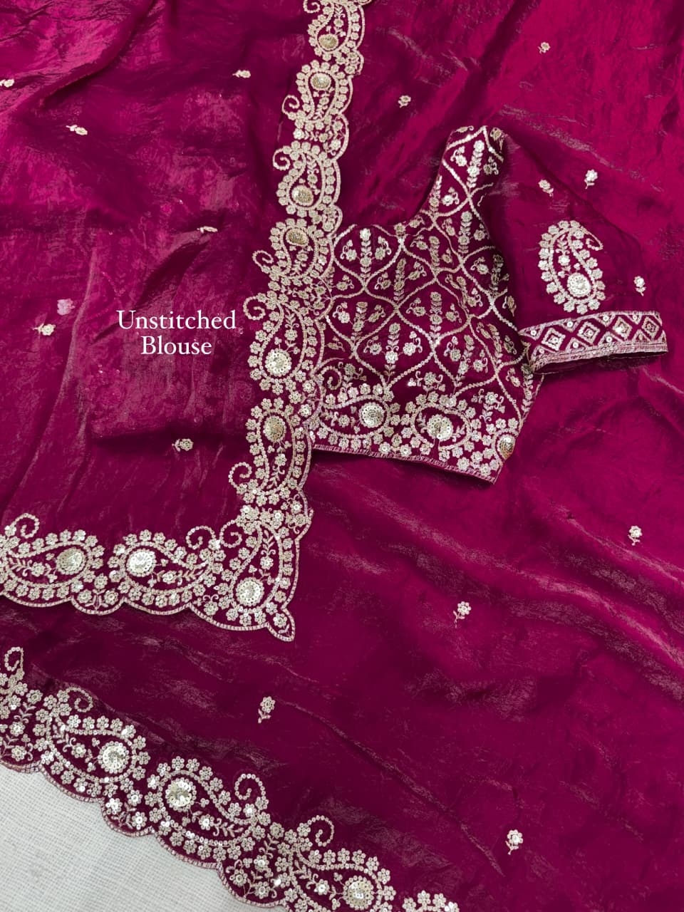 Wedding special Dual Tone Fandy Satin Saree
