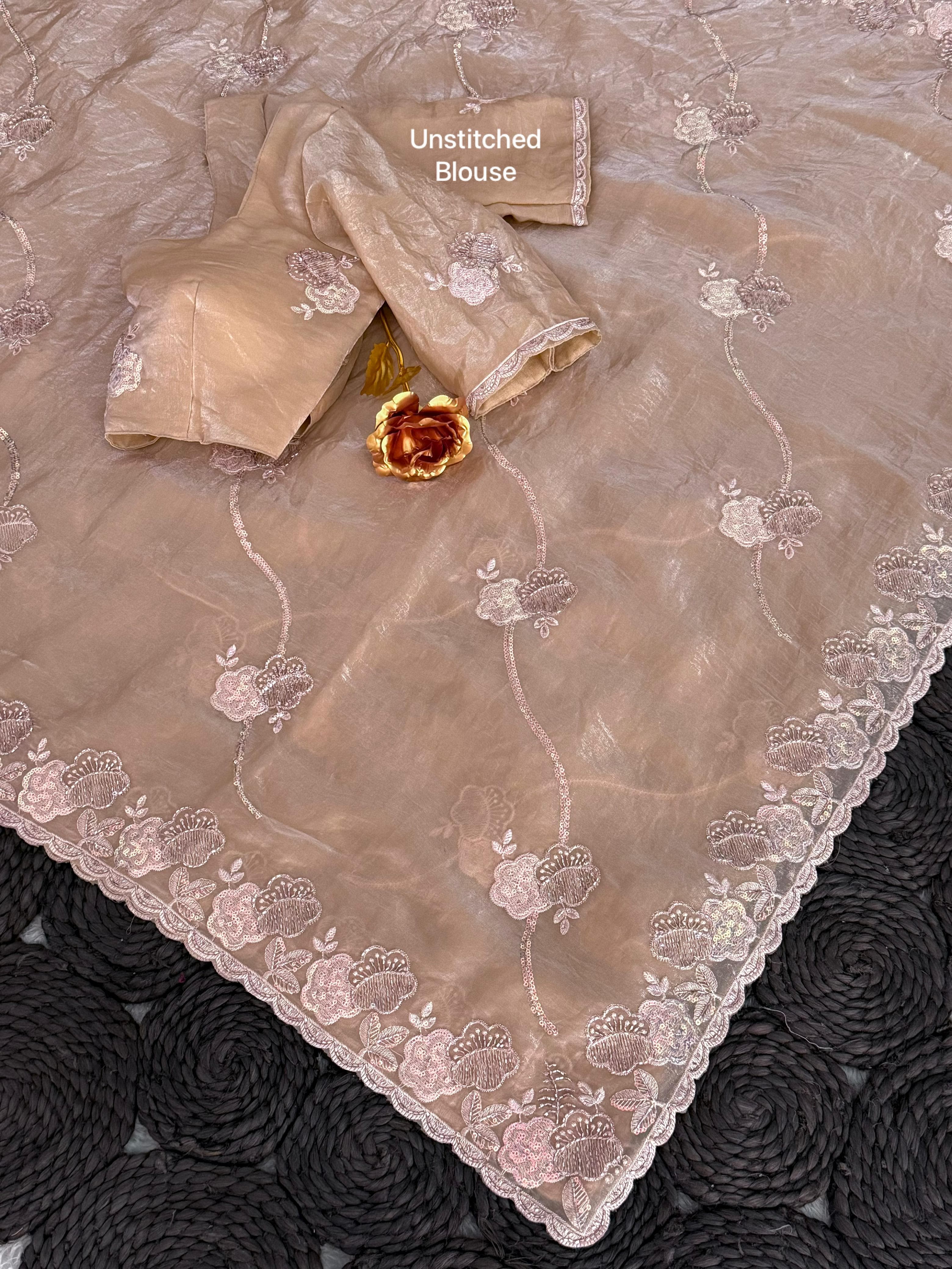 FENDY WEDDING BEIGE SAREE