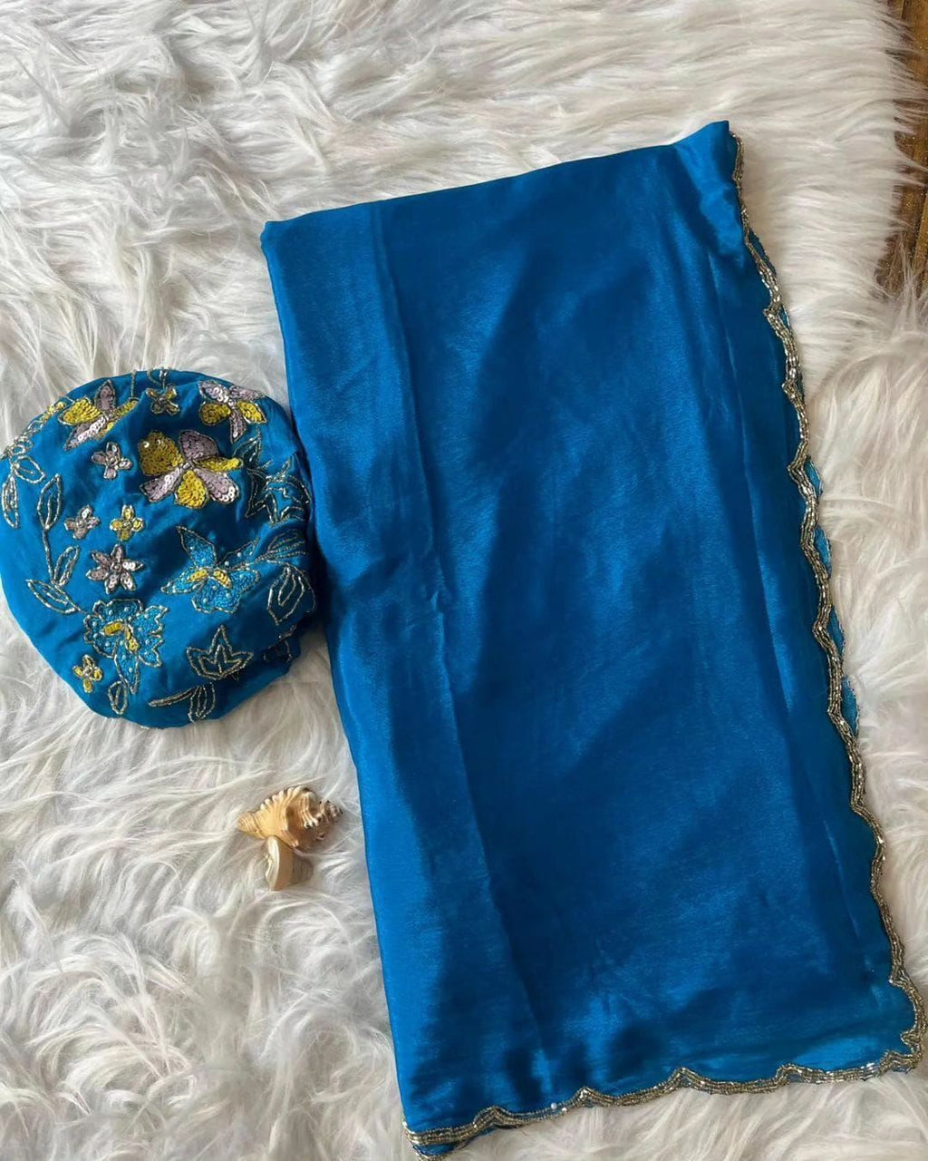 Pure Soft Chinon Silk Saree